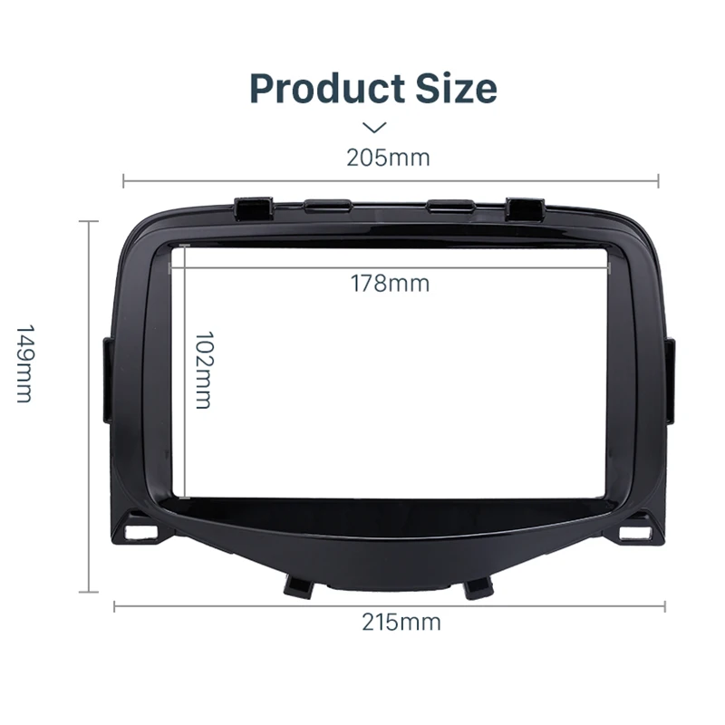 Двойной Дин Радио Стерео DVD панель рамка gps рамка для+ Toyota Aygo, peugeot 108, Citroen C1 Dash комплект