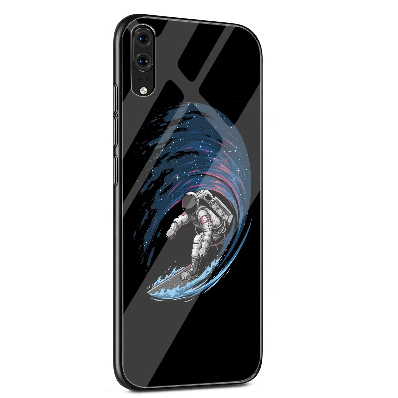 G6 Стеклянный чехол для телефона huawei P30 P10 P20 7A Y6 Y9 P Smart mate 20 Honor 9 10 8X Lite Pro Чехол Забавный астронавт - Цвет: G6