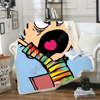 

Freakout Fleece Blanket Plush 3d Printed for Adults Sofa Sherpa Fleece Bedspread Wrap Throw Blanket