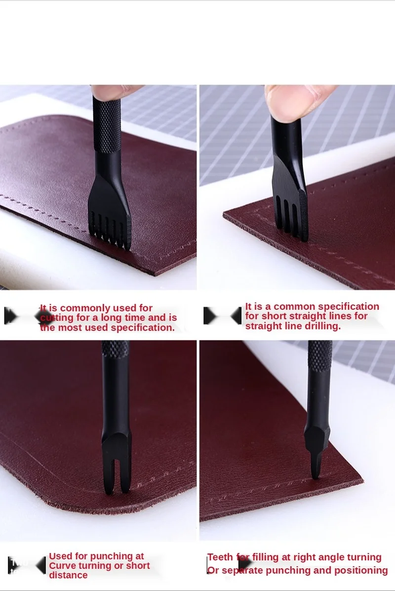 GG17881 Poinçons pour trous de cuir 3 4 5 6mm. outil d'espacement