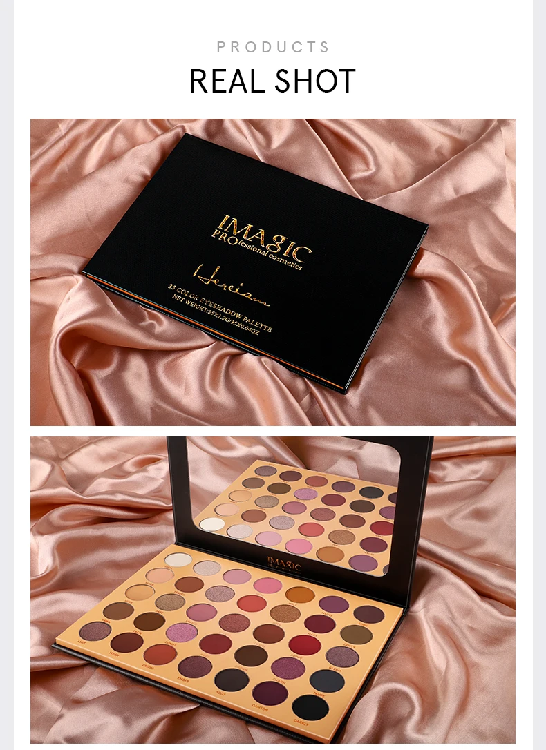 IMAGIC Palette EyeShadow 35 Color Matt Waterproof Earth Tone Powder Eyeshadow Pallete Cosmetic Makeup Pigment Cosmetics TSLM2