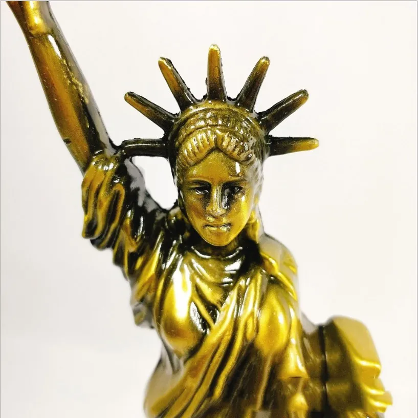 Античная бронза статуя свободы Реплика модель Металл Американский Нью-Йорк Статуэтка всемирно известный ориентир архитектура