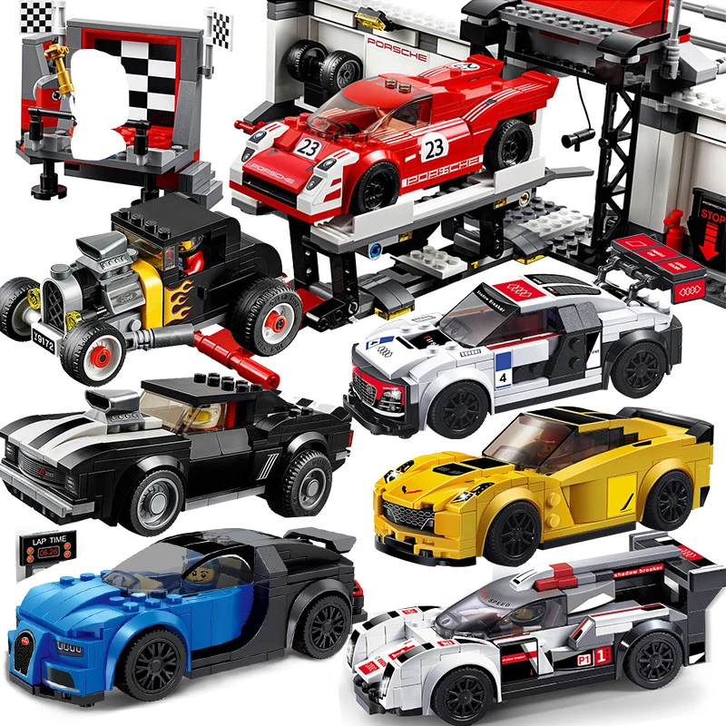 

DECOOL City Super race car Champion speed Audi R8 bugatti compatible legos technic set building blocks toys for children 78115