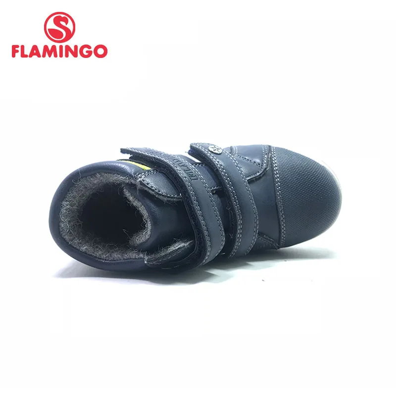 Осенние ботинки для мальчиков с Фламинго; детская обувь; Высококачественная детская обувь с застежкой-липучкой для маленьких мальчиков; 82B-SW-0888