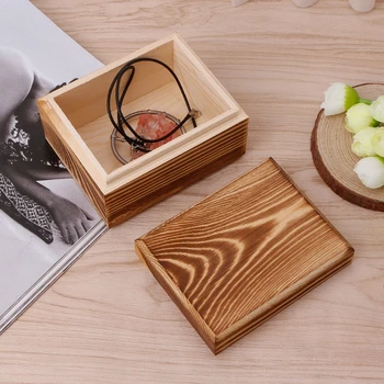 

Handmade Wooden Box With Lid Storage Case Crafts Sundries Organizer 2 Sizes