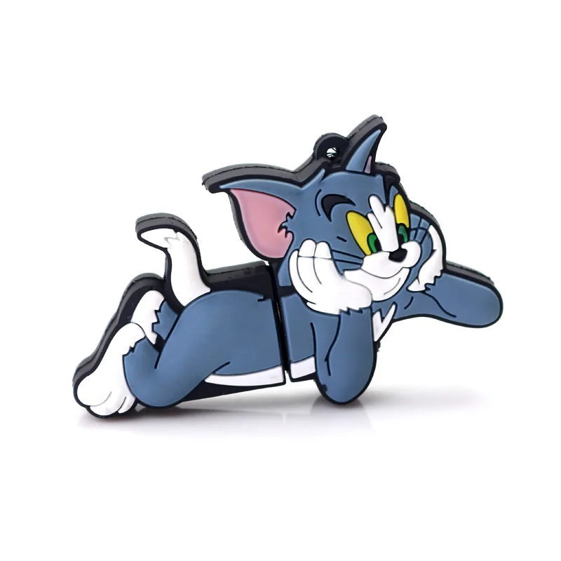 Новинка, мультяшный usb флеш-накопитель, USB 2,0, 64 ГБ, карта памяти, Том и Джерри, 4 ГБ, 8 ГБ, флешка, 16 ГБ, 32 ГБ, кошка, 128 ГБ, u диск - Цвет: Синий