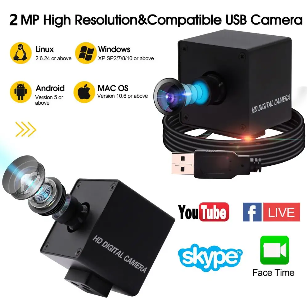 Без искажений USB камера 1080P H.264 MJPEG 30fps Sony IMX322 датчик низкий светильник мини веб для