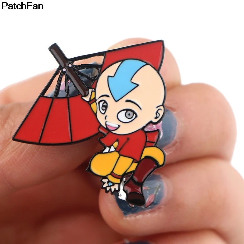 20 шт./лот Patchfan последний Airbender мультфильм эмаль брошь булавки Металл insignia para рюкзак «сделай сам» одежда для сумки, бейджи A2693