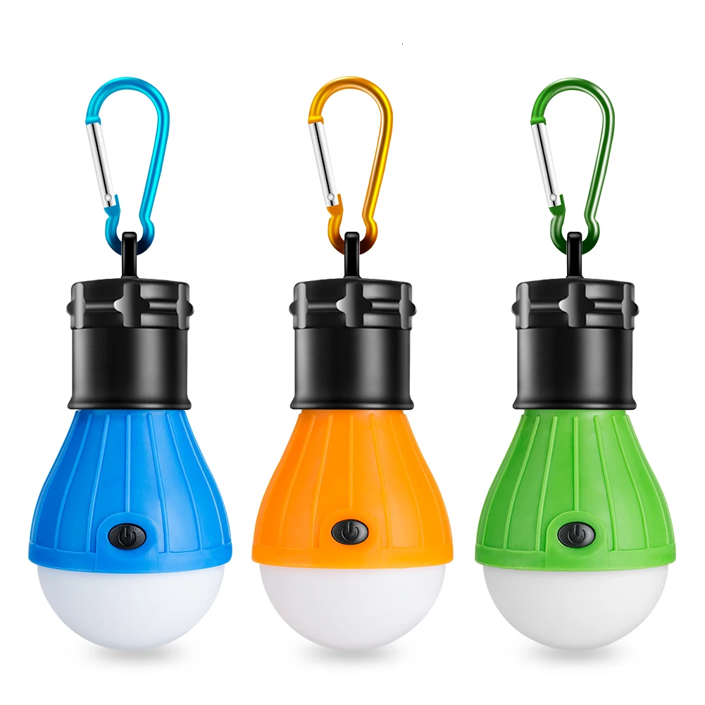 Портативный светодиодный аварийный светильник мини 3 режима подвесной фонарик с крюком карабином наружный водонепроницаемый светильник для палатки для кемпинга Lighting