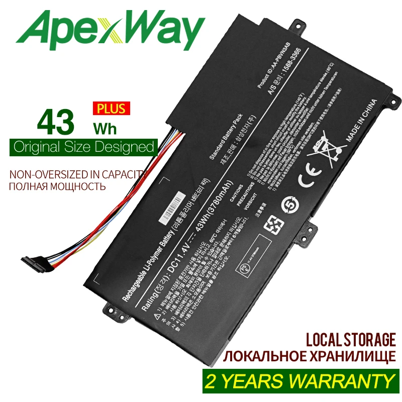 ApexWay AA-PBVN3AB ноутбук Батарея для SAMSUNG NP370R4E NP370R5E NP370R5V NP450R4E NP450R5E NP450R4V NP450R5V NP470R5E NP510R5E