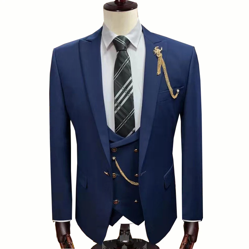 ラストワンセール 男性用3ピーススーツ スリムフィット ブレザー ウェディングドレス用タキシード イブニングドレス 621日以降発送 Men S Clothing Suits Blazers Moecoffee Co