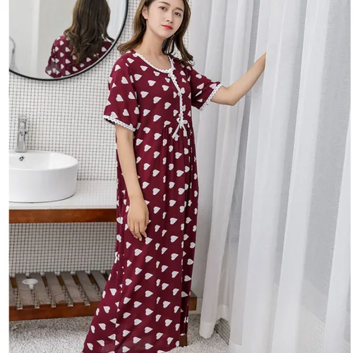 여성용 부드러운 도트 프린트 잠옷, 섹시한 통기성 잠옷, 캐주얼 잠옷, 가정용 잠옷, 플러스 사이즈 2