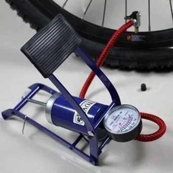 

Non Slip Home Inflator Air Nozzle High Pressure Tool Portable Motorcycles With Gauge For Car Tire Bike Foot Pump Balls Metal