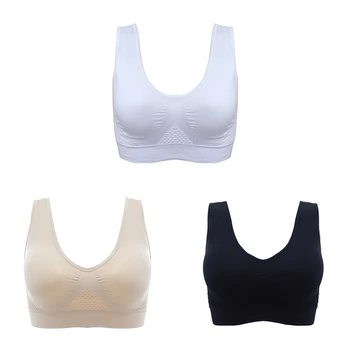 

Wonderful! Women Comfort Bra Mesh Hollow Out Breathable Yoga Push-Up Bra Vest Shockproof Sports Support Fitness Bras