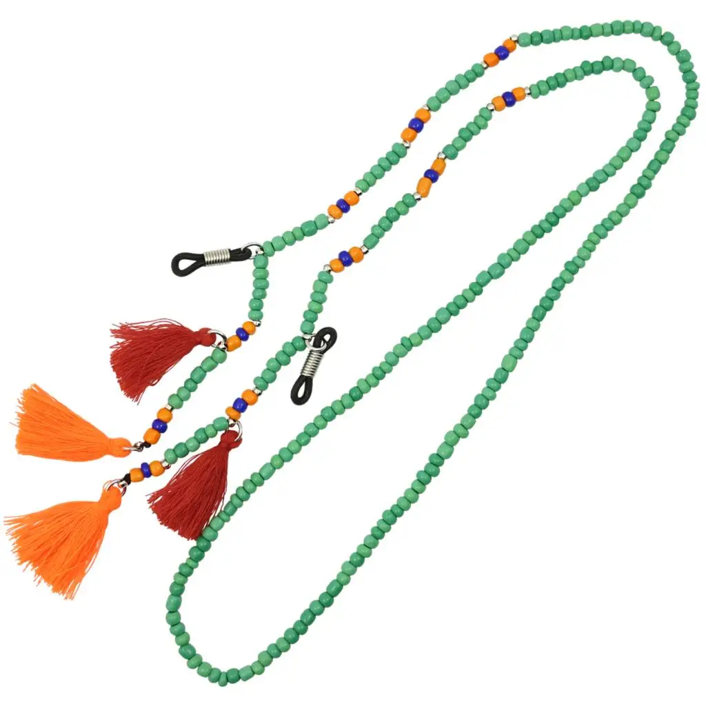2pcs Fashion Bead Eyeglass Necklace Chains Lanyard Reading Glasses Cord Boho Lady Eyewears  Neck Strap Rope