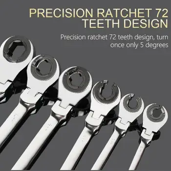 

8-19mm Multi-function Ratchet Plum Blossom Open Spanner Dual-use Adjustable Wrench Socket Wrench Set Strap Wrench Torque Wrench