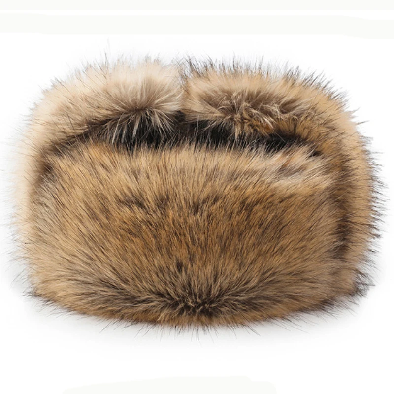 

HT2666 Bomber Hat High Quality Russian Ushanka Hat Windproof Thick Warm Winter Fur Hat Earflap Trapper Cap Leather Russian Hat