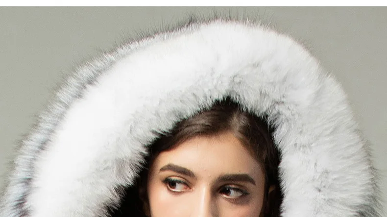30 градусов длинное женское зимнее пальто со съемным натуральным кроличьим мехом подкладка из натурального Лисьего меха воротник Толстая теплая женская меховая куртка верхняя одежда