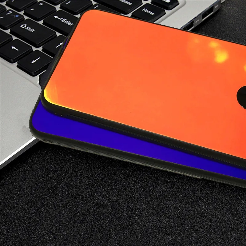 50 шт. термочувствительный цвет изменить волшебный PU чехол для Redmi 7 7A 6 6A Note 8 7 6 K20 Pro температурный тепловой датчик крышка
