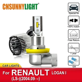 

CNSUNNYLIGHT Car LED Headlight Bulbs For RENAULT LOGAN I LS From 2004 Foglamp Bulbs Headlight Fan-Styling Auto Lamp Car Lights