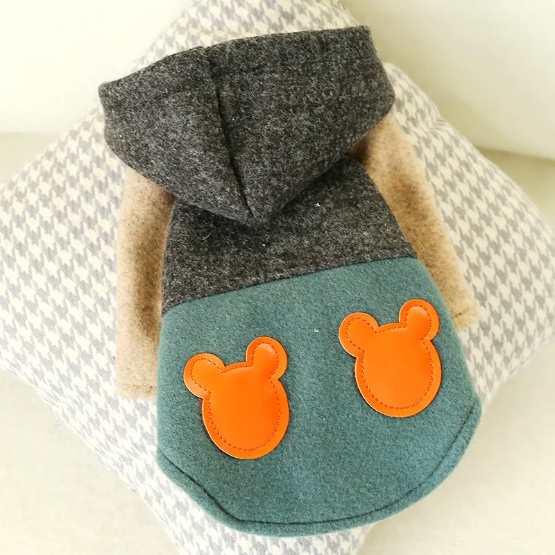 

Autumn and Winter Newest Orange Bear Woolen Warm Coat Cute Temperate Hooded Dog Clothes for Small Dogs Ropa Para Perro Winter