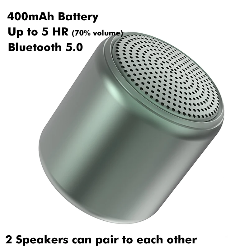 

2020 Small Portable Bluetooth Speaker Mini Wireless Stereo Handsfree Music Box for All Smartphones Computer with Big Battery
