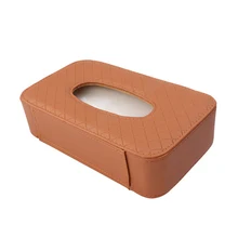 Творческая Автомобильная ТКАННАЯ коробка Водонепроницаемый из искусственной кожи коробка-держатель для салфеток на заднем сиденье солнцезащитный козырек тканевый органайзер для Авто/домашний двойной Применение