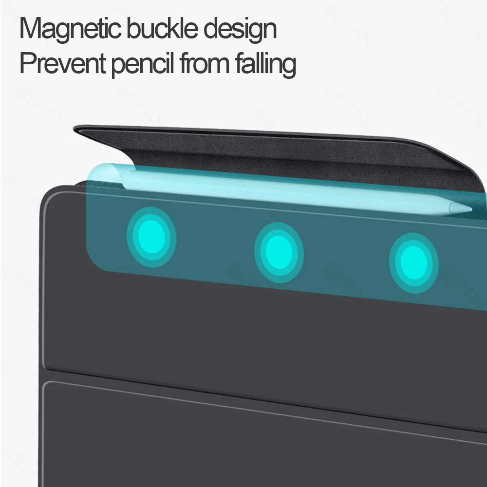 Teclado Touchpad Bluetooth Mágico Capa Magna Magnética Capa para Ipad Pro 12.9 2023 m1 2023 Ipad Pro 11 2023 Air ° 10.9 2023 - Imagem 4