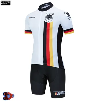 

2020 Germany National TEAM Skinsuit Pro Cycling Jersey Bibs Shorts Suit 16D Gel Ropa Ciclismo Mens Summer Bicycling Maillot Wear