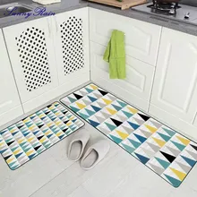 SunnyRain набор из 2 предметов, богемные кухонные коврики, геометрический ковер для кухни, Нескользящие коврики для ванной комнаты