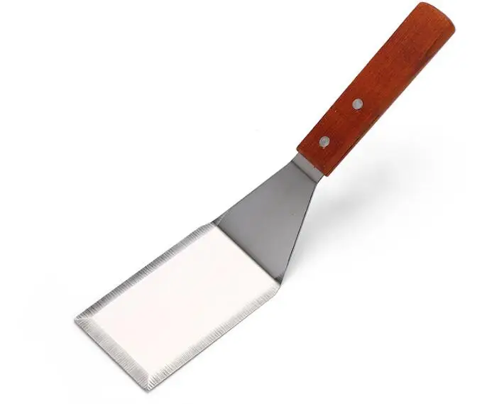 Кухонная лопата с деревянной ручкой из нержавеющей стали, железная тарелка, лопатка для стейков, кухонная Лопата