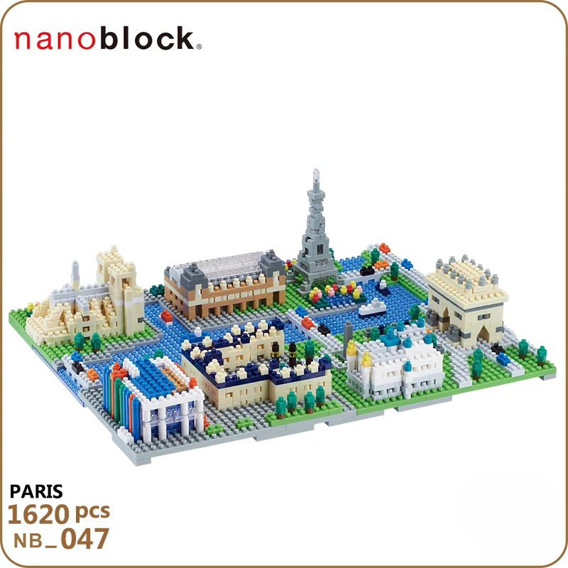 Kawada Nanoblock Франция Париж Город серия японские строительные блоки детские игрушки NB-047 1620 шт Новинка