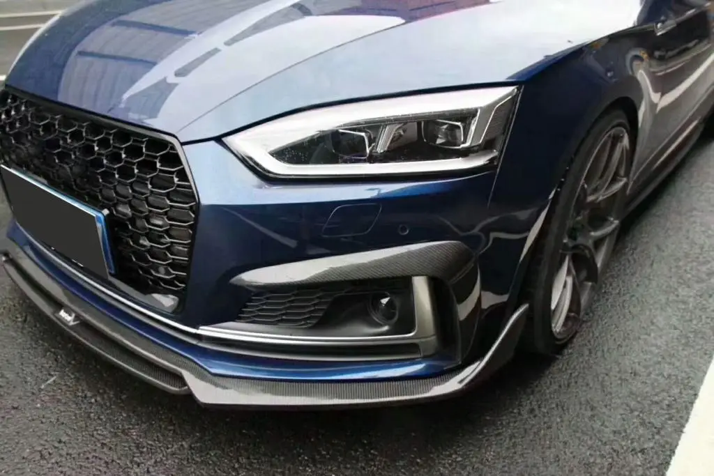 Углеродное волокно/FRP передняя противотуманная фара брови век крышка подходит для Audi A5 S5 бампер 2 шт