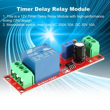 

DC 12V NE555 Monostable Delay Relay Circuit Conduction Module Trigger Switch Timer Adjustable Time Shield Electronics Arduino