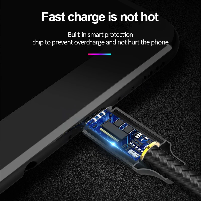 ARTAK 5A type c нейлоновый кабель быстрого зарядного устройства USB C кабель для быстрой зарядки type c 1 м кабель зарядного устройства type c