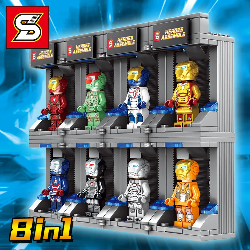 

building block tinyfigures holder Super hero Showroom Toys for children Educational Compatible With KNOWN B Base plate for jm279