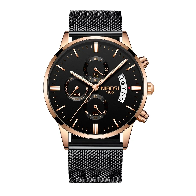 NIBOSI Relogio Masculino Luxury Men Watches Top Brand Men's Quartz Clock Waterproof Sports Chronograph Wristwatches Montre Homme 
