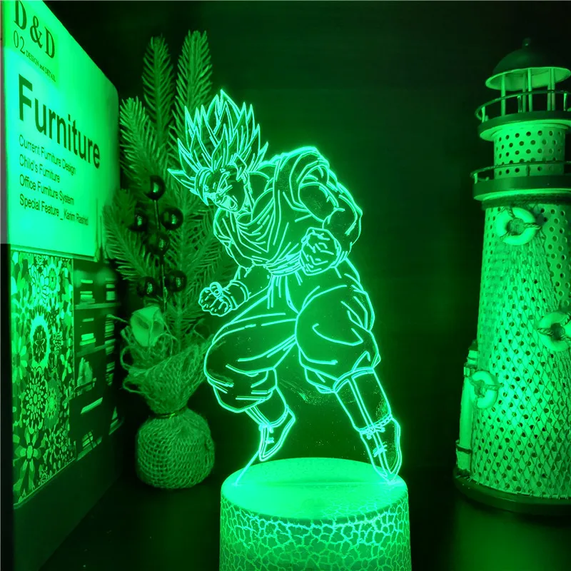 Лампа в стиле аниме Драконий жемчуг Z ночсветильник 3D с питанием s Goku