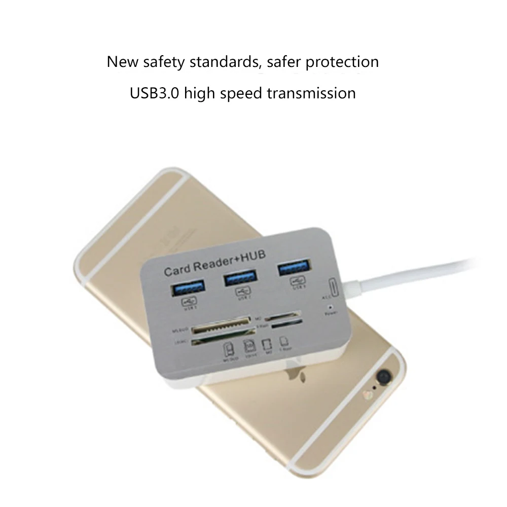 Usb-хаб 3,0 Мульти USB 3,0 концентратор разветвитель 3 порта кардридер мульти usb-хаб супер скорость микро хаб для компьютера аксессуары