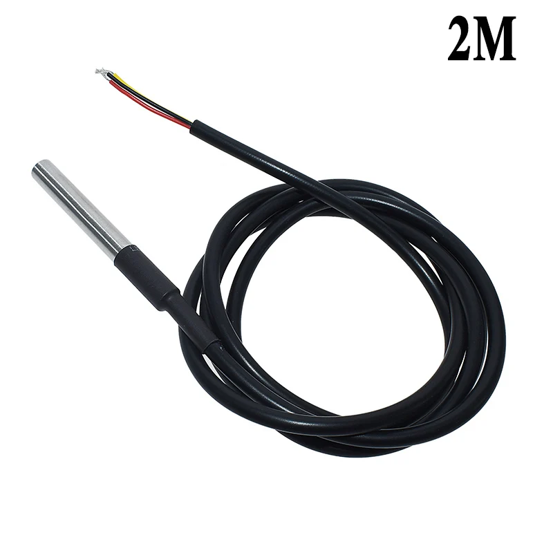 2M 200CM 1 шт. DS1820 посылка из нержавеющей стали, водонепроницаемый датчик температуры DS18b20, датчик температуры 18B20 для Arduino - Цвет: 2M 200CM