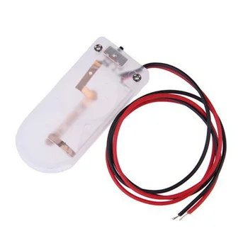 

5 x 6 V 2 x CR 2032 Coin Battery Holder Case Power Switch (Transparent)