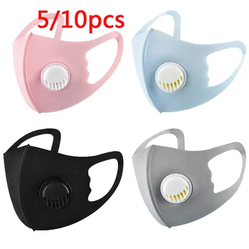 

Kid Reusable mask with breathing valve Breathable Stretch Dust Mask Fashion Face Maskes Washable Mascarillas Reutilizables Masks
