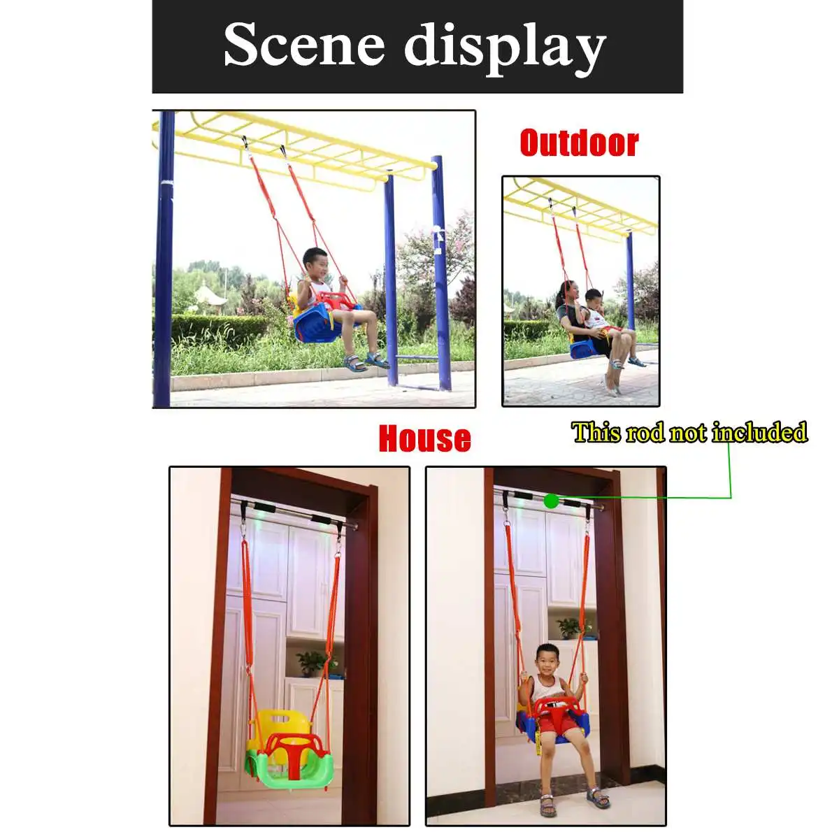 Три-в-одном младенец Swin регулируемый безопасный ковш детские качели сиденье с ремнем безопасности дети открытый двор играть детские качели дома