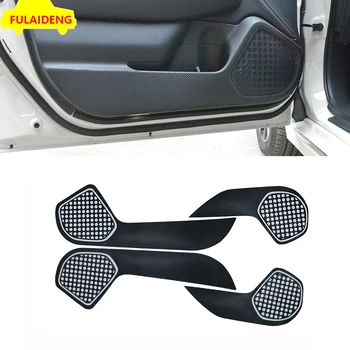 

4pcs For Subaru Outback 2015-2018 Carbon Fiber leather Door Side Anti-kick Protection Sticker Trim Car Styling Accessories