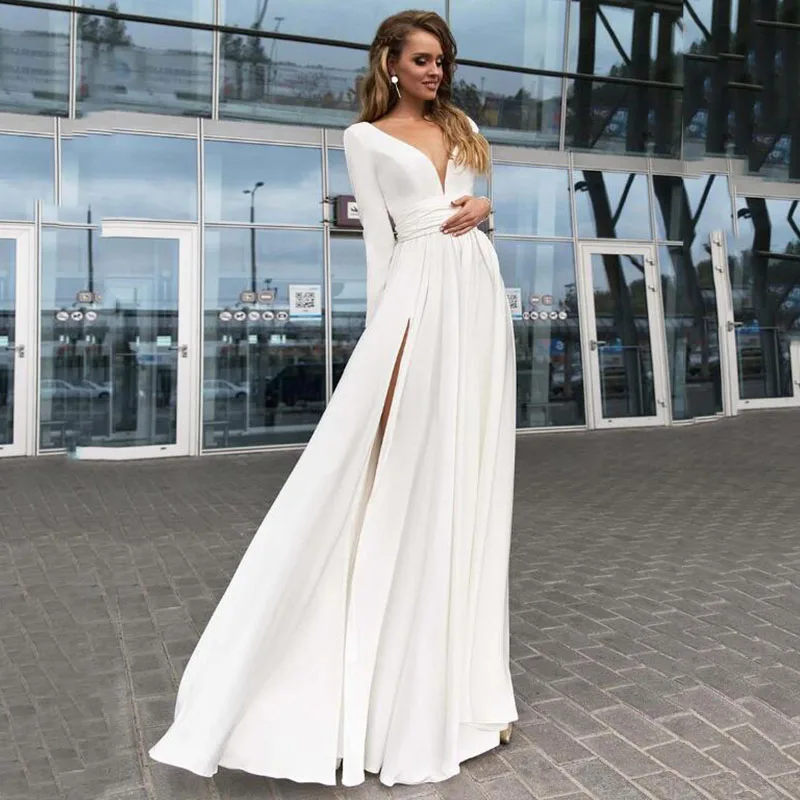 Vestido de festa ТРАПЕЦИЕВИДНОЕ длинное вечернее платье, спандекс, v-образный вырез, длина до пола, платья для выпускного вечера, вечерние платья Abendkleider