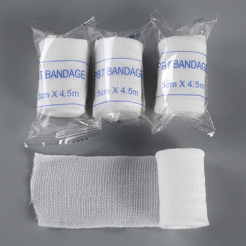 Cotton Pbt Elastic Bandage Skin Friendly Breathable First Aid Kit Gauze