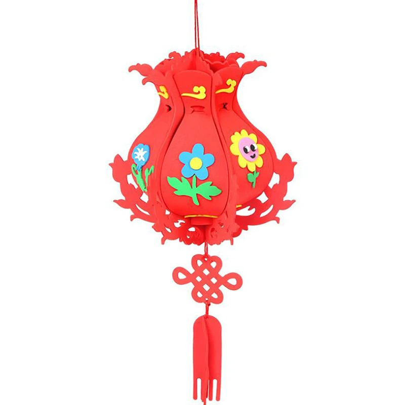  A Set DIY foam lantern craft kits Early learning educational toys Kindergarten crafts Spring festiv - 4000339815734