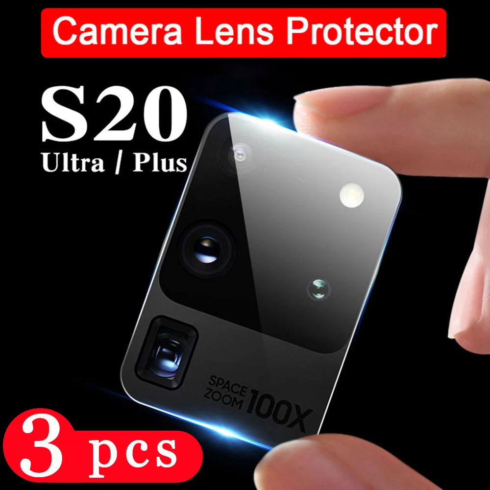 3Pcs Camera Lens for Samsung Galaxy S8 S9 S10E S10 lite plus S20 UItra protector Camera Tempered Glass phone screen protector