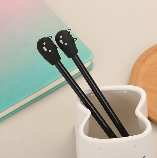 Wholesale Gel Pen 100pcs/Lot Creative Cat Neuter Pen Cute Student Stationery Cartoon Office Writing Supplies GP518