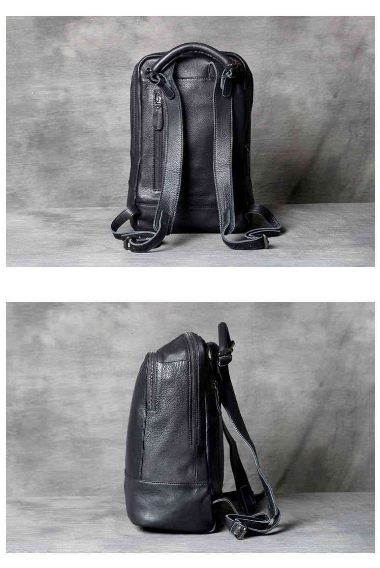 Мужской рюкзак для ноутбука из натуральной кожи, женские сумки в стиле ретро, практичный мужской рюкзак ручной работы, рюкзаки для Macbook Air 13 HUAWEI Matebook
